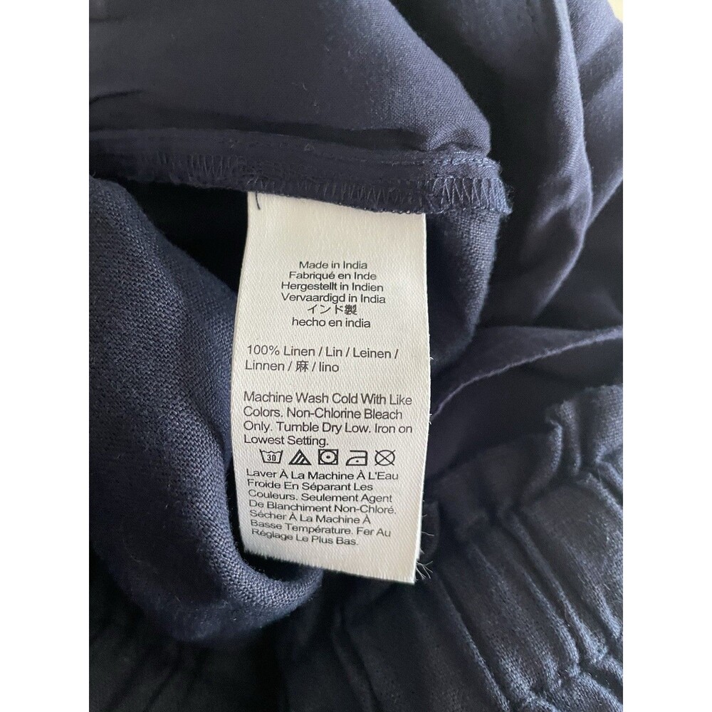 J.Crew Soleil Wide Leg Pant 100% Linen Elastic Waist NWOT Size L Large - Picture 8 of 11